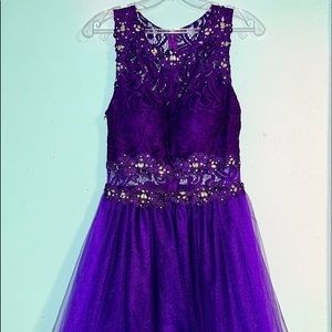 May Queen MQ1268 Cute Homecoming Short Dress Color: purple Size: 8